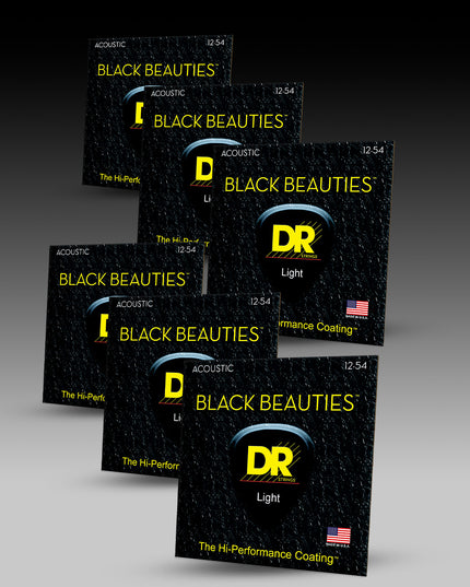 Black Beauties™ Black Colored Acoustic Guitar Strings