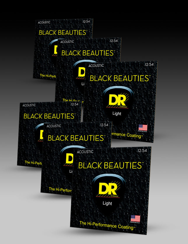 Black Beauties™ Black Colored Acoustic Guitar Strings
