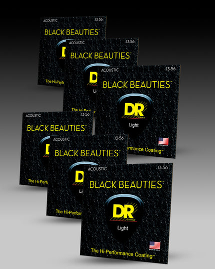 Black Beauties™ Black Colored Acoustic Guitar Strings