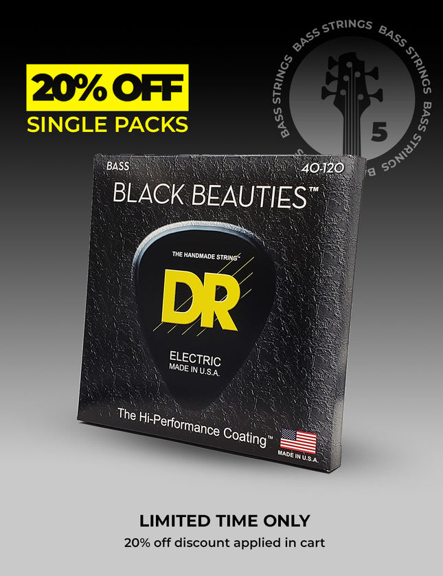 Black Beauties™ 5-String Bass Set