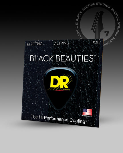 Black Beauties™ Black Colored 7-String Electric Guitar Set