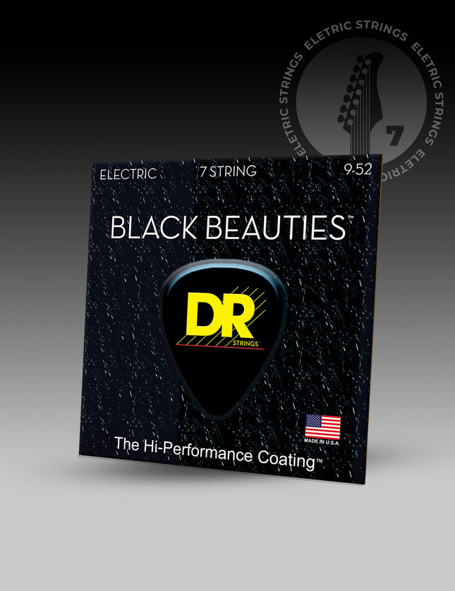 Black Beauties™ Black Colored 7-String Electric Guitar Set