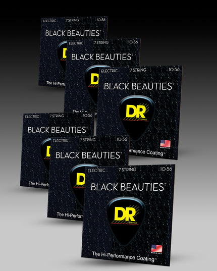 Black Beauties™ Black Colored 7-String Electric Guitar Set