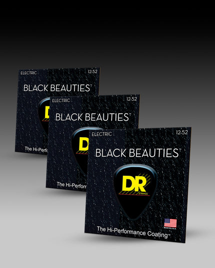 Black Beauties™ Black Colored 6-String Electric Guitar Set