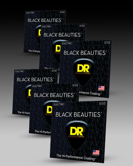 Black Beauties™ Black Colored 6-String Electric Guitar Set