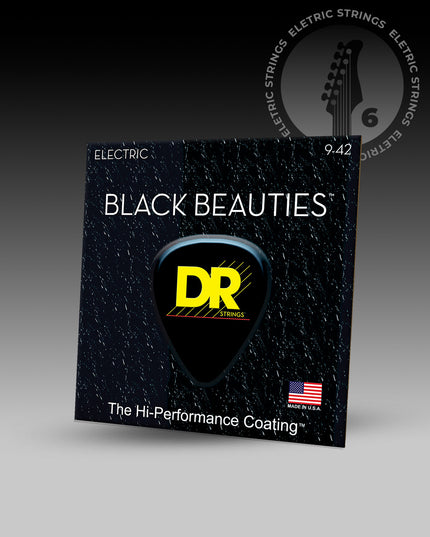 Black Beauties™ Black Colored 6-String Electric Guitar Set