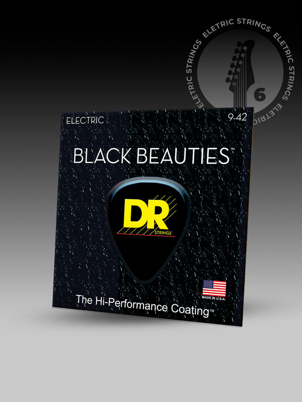 Black Beauties™ Black Colored 6-String Electric Guitar Set