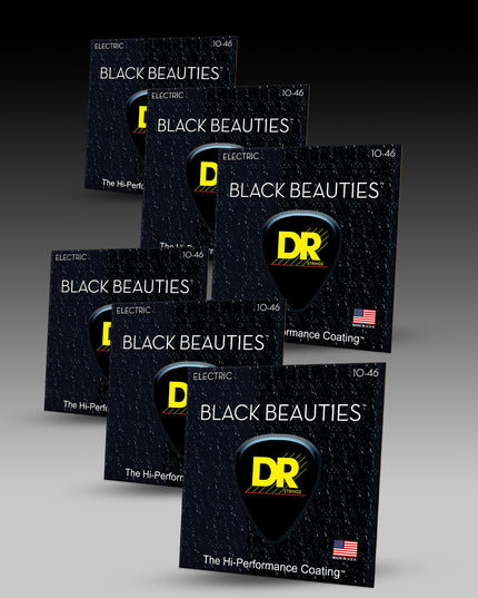 Black Beauties™ Black Colored 6-String Electric Guitar Set