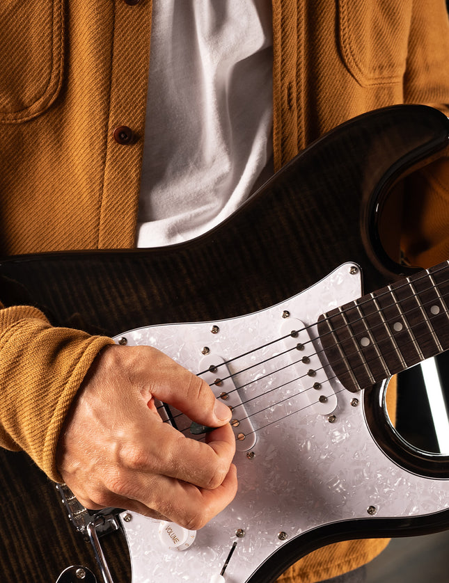Black Beauties™ Black Colored 6-String Electric Guitar Set