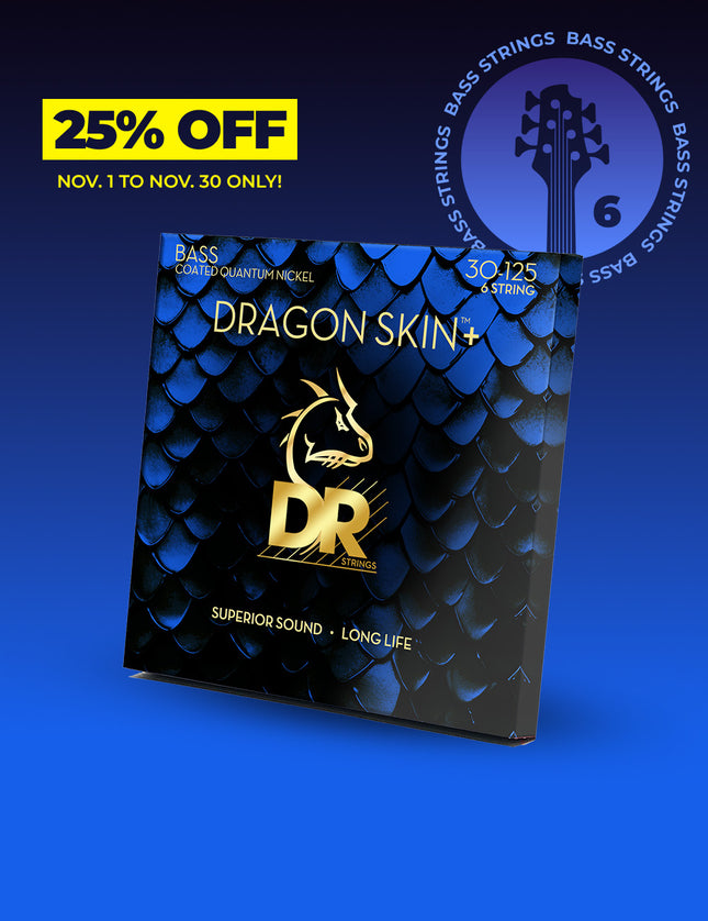 Dragon Skin+™ Quantum Nickel 6-String Bass Set