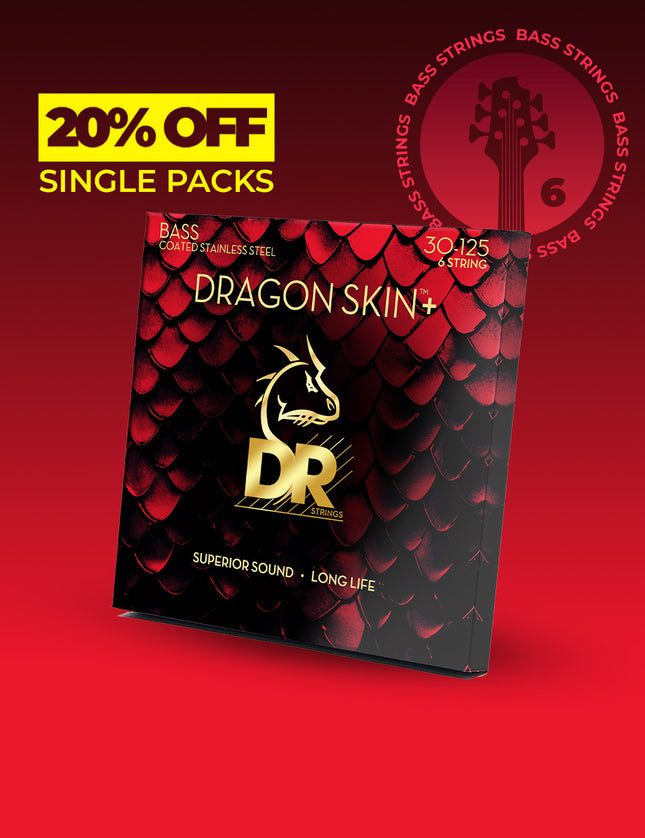 Dragon Skin+™ Stainless Steel 6-String Bass Set