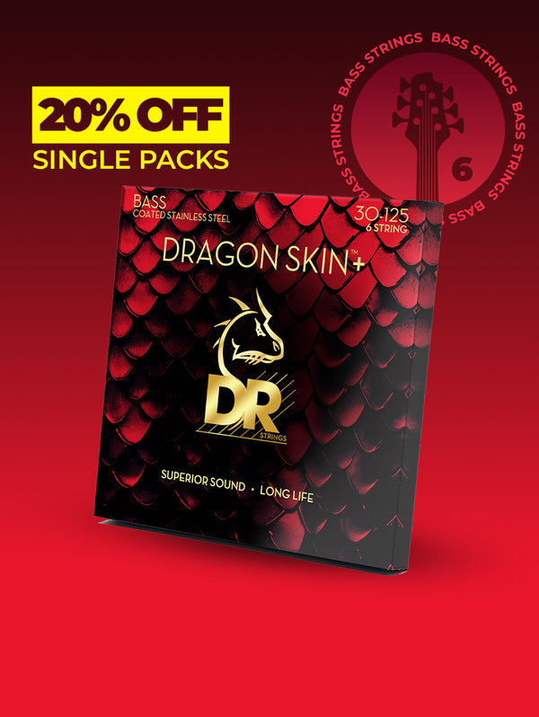 Dragon Skin+™ Stainless Steel 6-String Bass Set