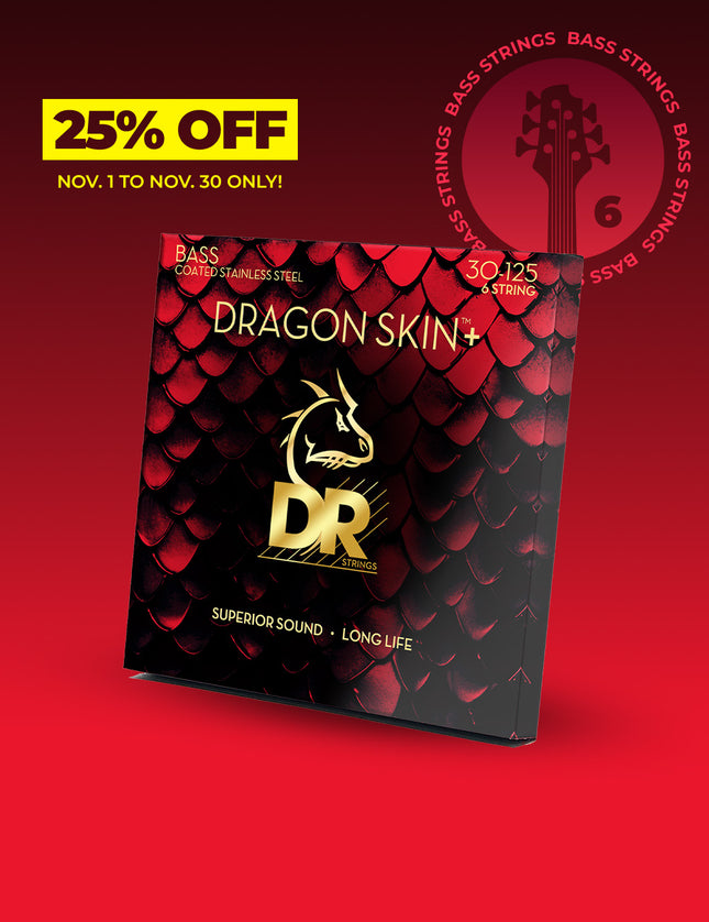 Dragon Skin+™ Stainless Steel 6-String Bass Set