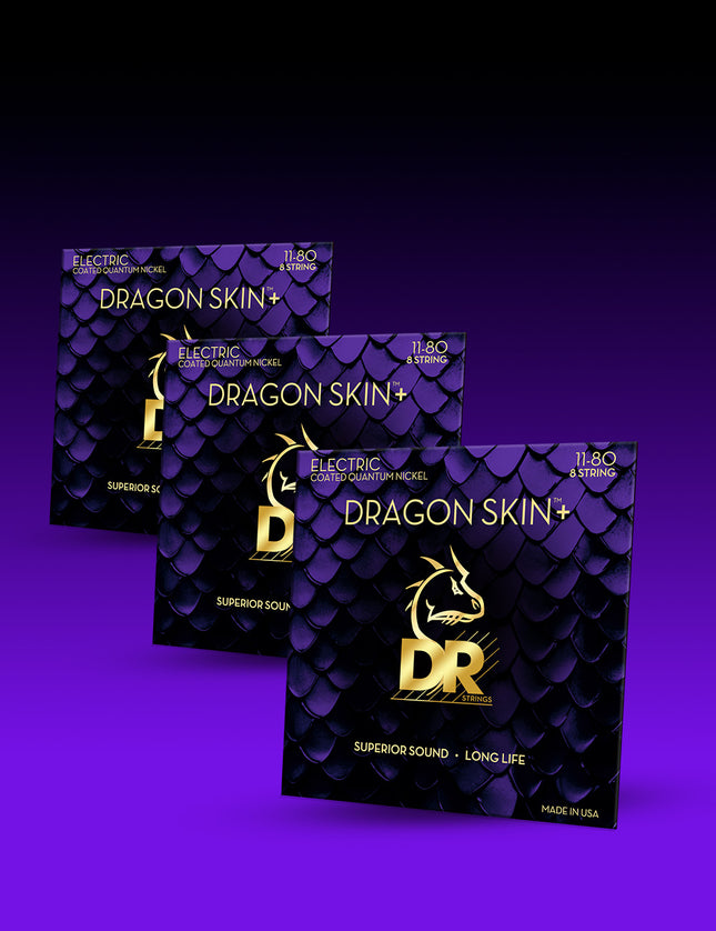 Dragon Skin+™ Quantum Nickel 8-String Electric Guitar Set