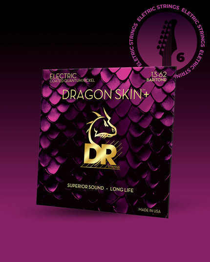Dragon Skin+™ Quantum Nickel Baritone Electric Guitar Strings