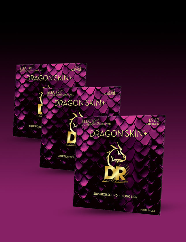Dragon Skin+™ Quantum Nickel Baritone Electric Guitar Strings