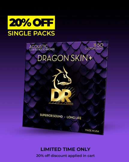 Dragon Skin+™ 80/20 Bronze Acoustic Guitar Strings