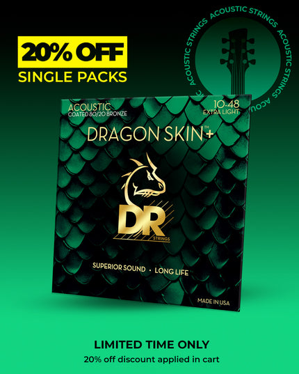 Dragon Skin+™ 80/20 Bronze Acoustic Guitar Strings