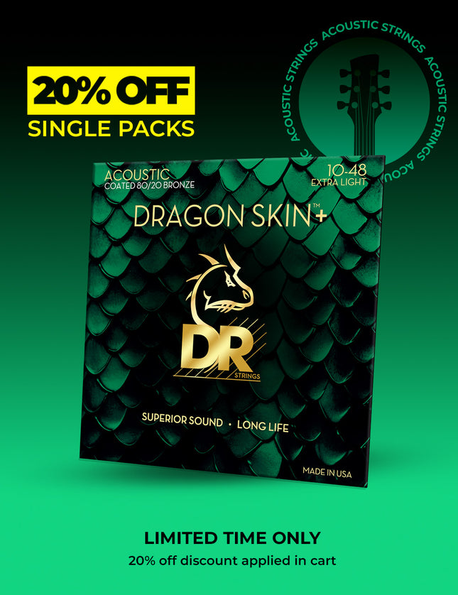 Dragon Skin+™ 80/20 Bronze Acoustic Guitar Strings
