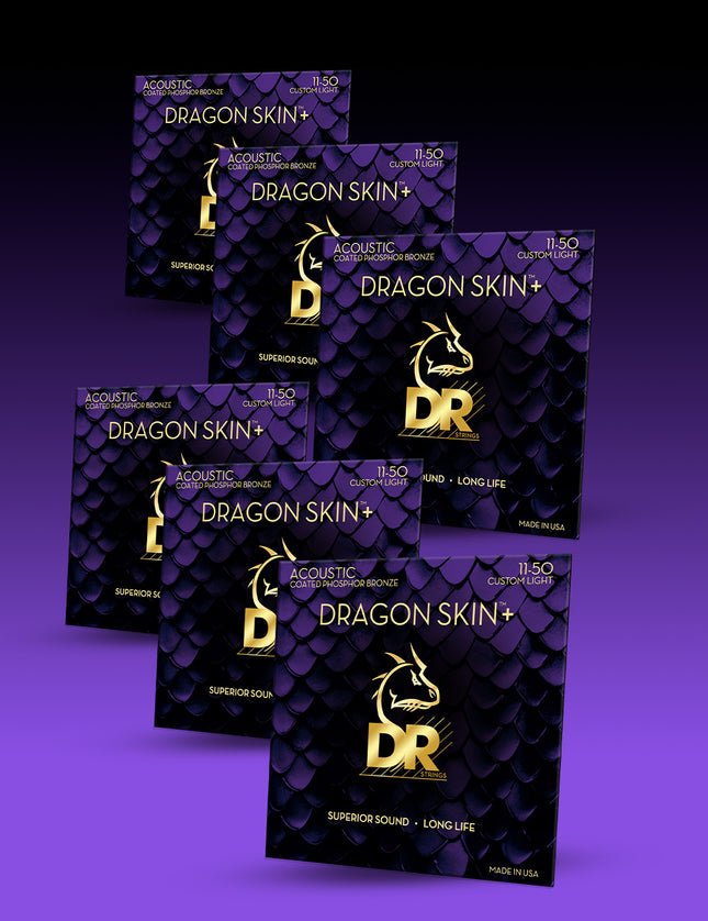Dragon Skin+™ Phosphor Bronze Acoustic Guitar Strings