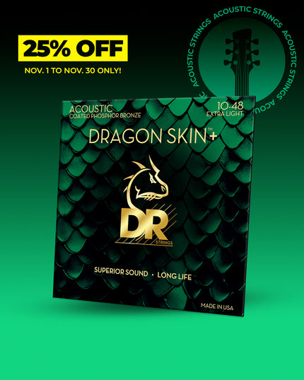 Dragon Skin+™ Phosphor Bronze Acoustic Guitar Strings