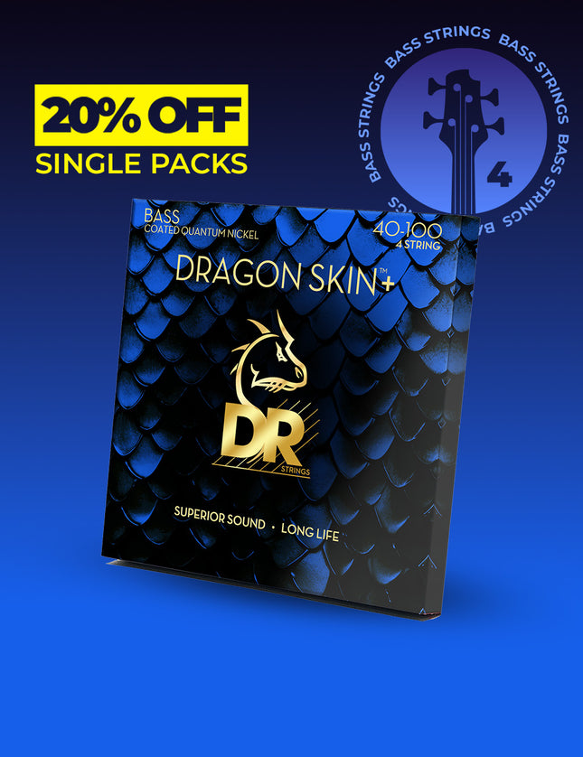 Dragon Skin+™ Quantum Nickel 4-String Bass Set