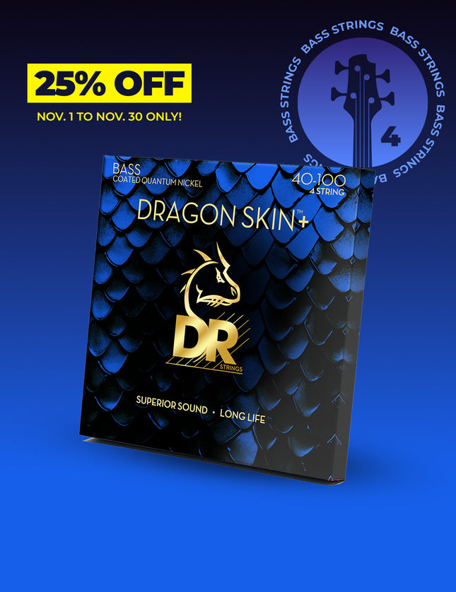 Dragon Skin+™ Quantum Nickel 4-String Bass Set