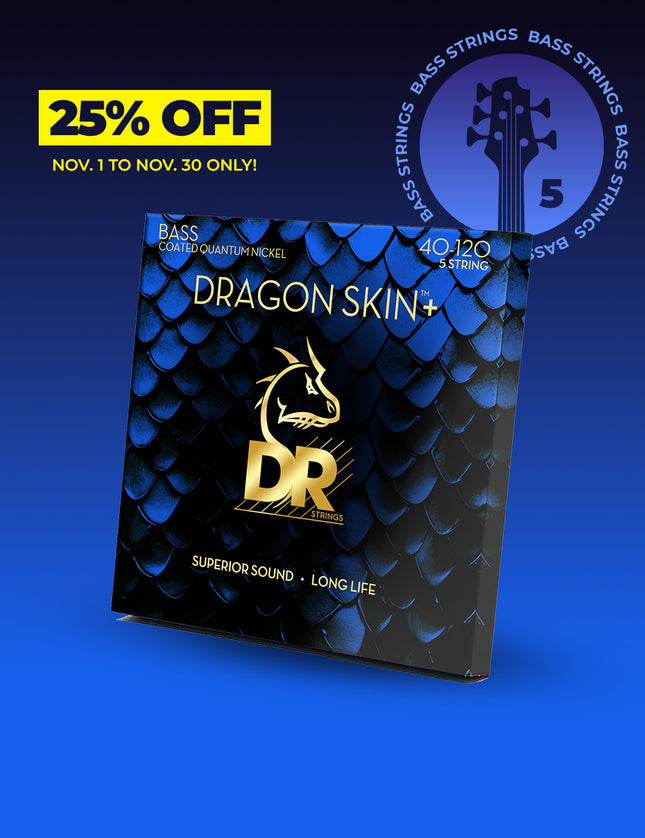 Dragon Skin+™ Quantum Nickel 5-String Bass Set