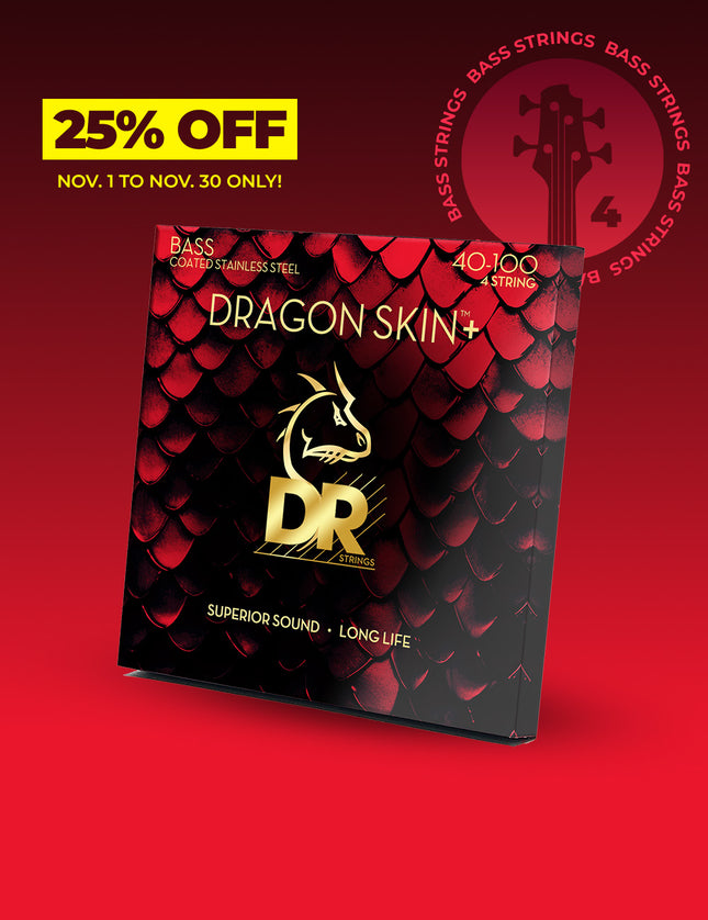 Dragon Skin+™ Stainless Steel 4-String Bass Set