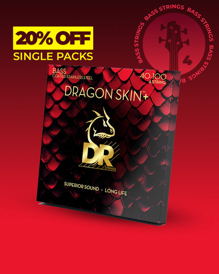 Dragon Skin+™ Stainless Steel 4-String Bass Set