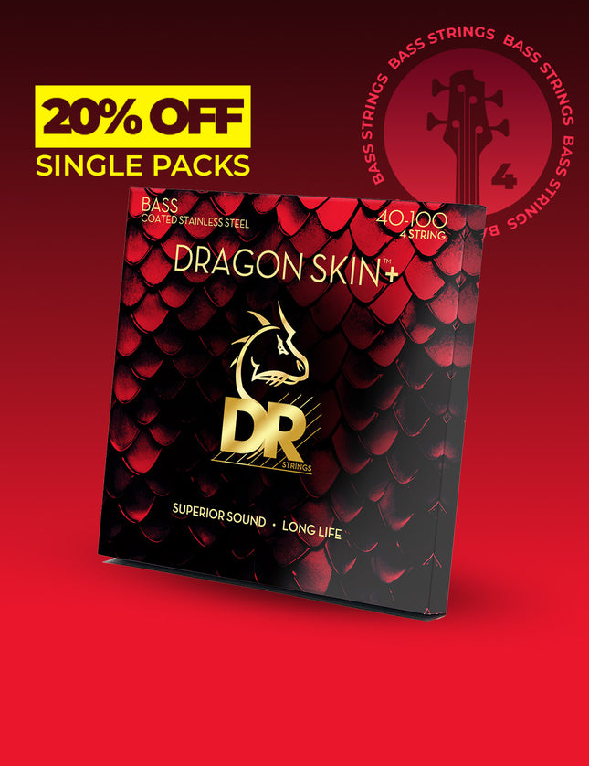 Dragon Skin+™ Stainless Steel 4-String Bass Set