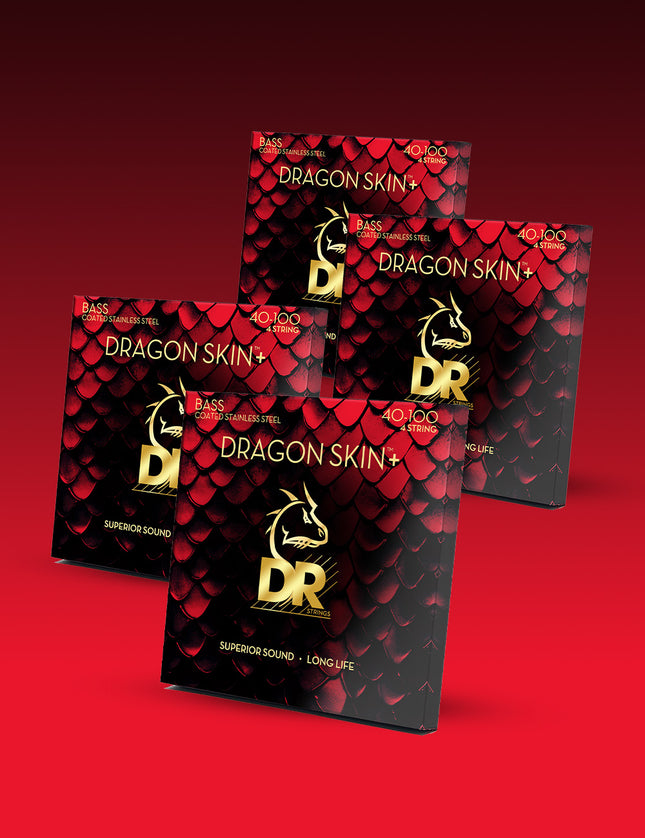 Dragon Skin+™ Stainless Steel 4-String Bass Set