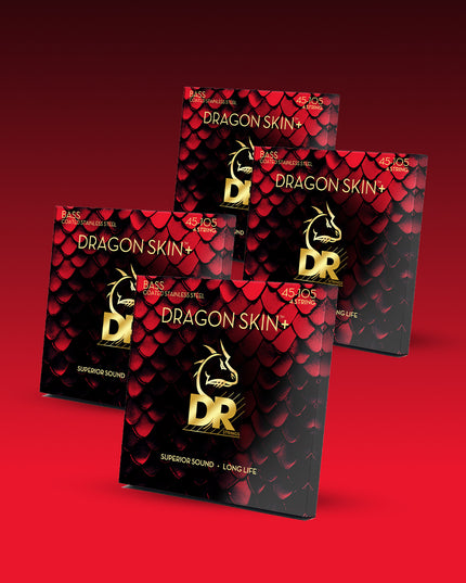 Dragon Skin+™ Stainless Steel 4-String Bass Set