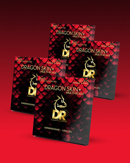 Dragon Skin+™ Stainless Steel 4-String Bass Set