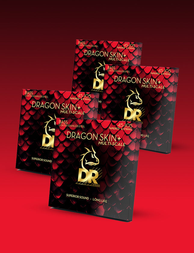 Dragon Skin+™ Stainless Steel 4-String Bass Set