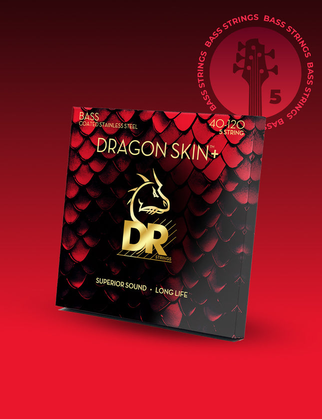Dragon Skin+™ Stainless Steel 5-String Bass Set