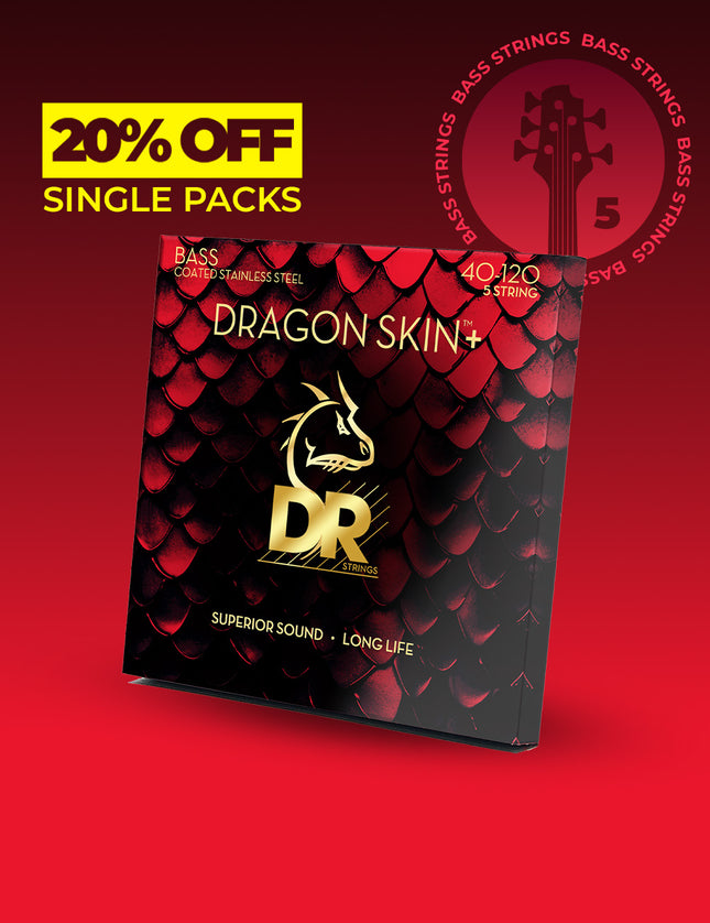 Dragon Skin+™ Stainless Steel 5-String Bass Set