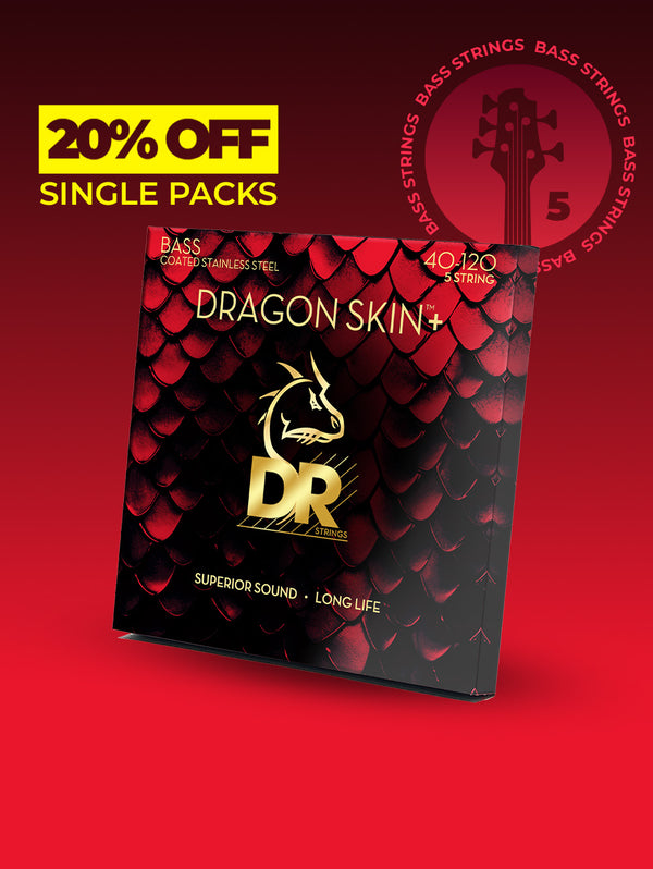 Dragon Skin+™ Stainless Steel 5-String Bass Set