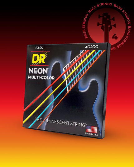 Hi-Def NEON™ Multi-Color Color Coated 4-String Bass Set