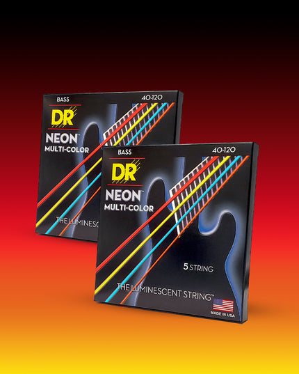 Hi-Def NEON™ Multi-Color Color Coated 5-String Bass Set