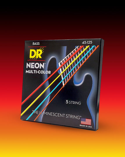 Hi-Def NEON™ Multi-Color Color Coated 5-String Bass Set