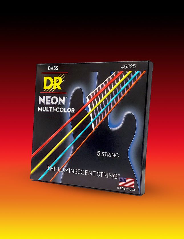 Hi-Def NEON™ Multi-Color Color Coated 5-String Bass Set