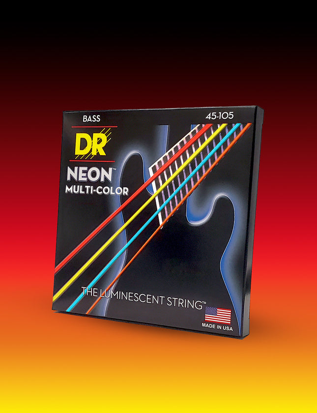 Hi-Def NEON™ Multi-Color Color Coated 4-String Bass Set