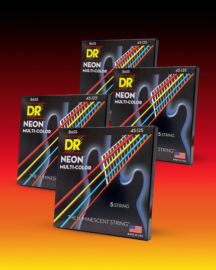 Hi-Def NEON™ Multi-Color Color Coated 5-String Bass Set