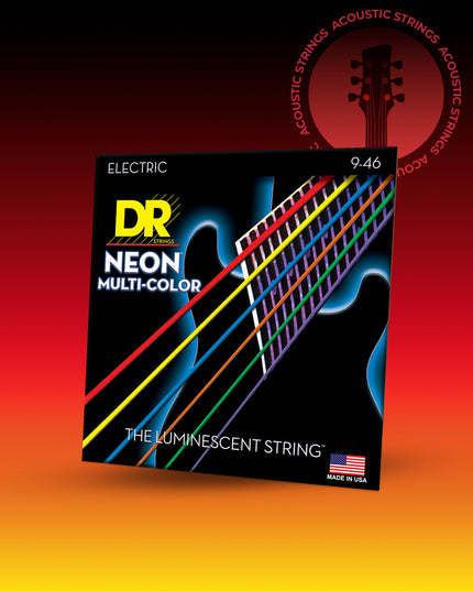 Hi-Def Neon™ Multicolor Colored 6-String Electric Guitar Set