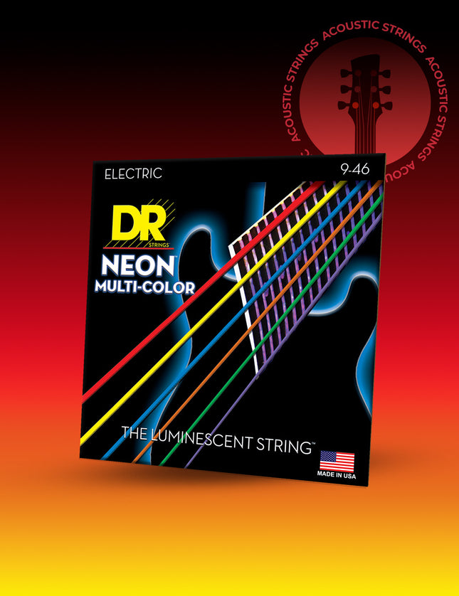 Hi-Def Neon™ Multicolor Colored 6-String Electric Guitar Set