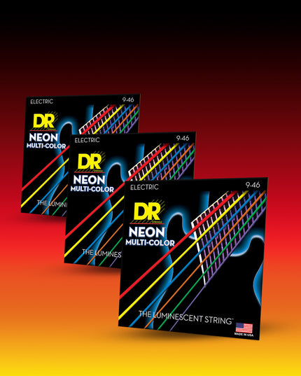 Hi-Def Neon™ Multicolor Colored 6-String Electric Guitar Set