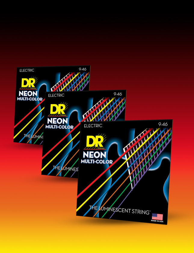 Hi-Def Neon™ Multicolor Colored 6-String Electric Guitar Set