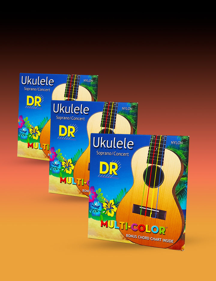 Milticolor Strings Multi-Color™ Ukulele Strings – DR Strings