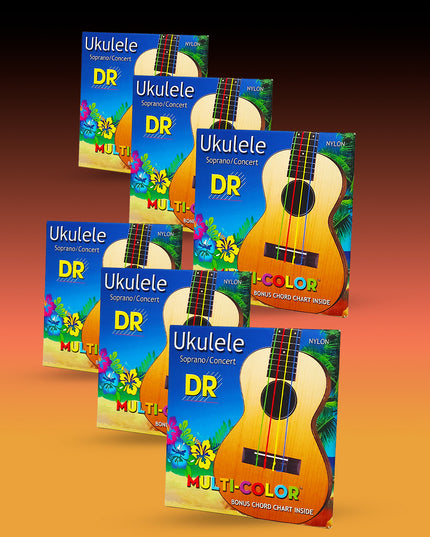 Multi-Color™ Soprano/Concert Nylon Ukulele Strings